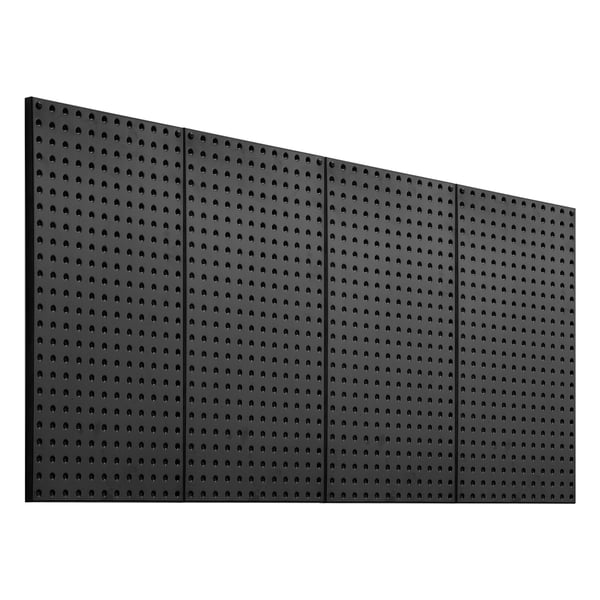 Pegboard paneler, 61x30x1,9 cm, Sort, Stål