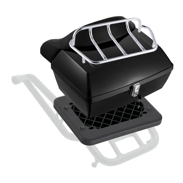 Motorcykel toppbox 56,5x50x38 cm svart, vattentät, förvaring