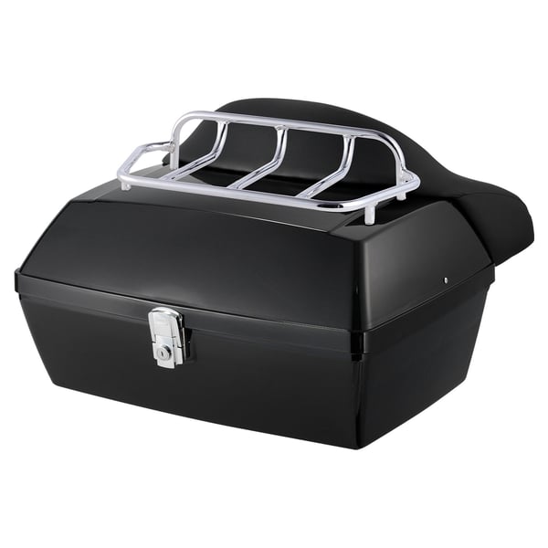 Motorcykel toppbox 56,5x50x38 cm svart, vattentät, förvaring