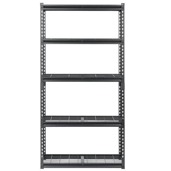 Opbevaringsreol, 40,6x91,4x182,9 cm, Sort, Metal