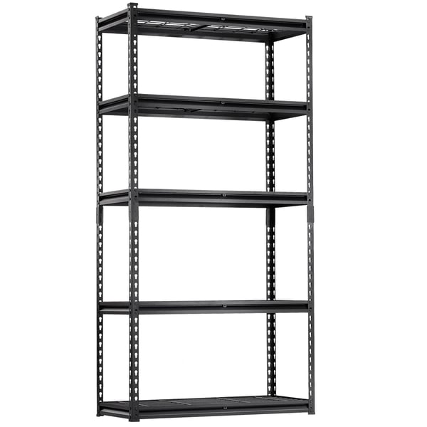 Opbevaringsreol, 40,6x91,4x182,9 cm, Sort, Metal