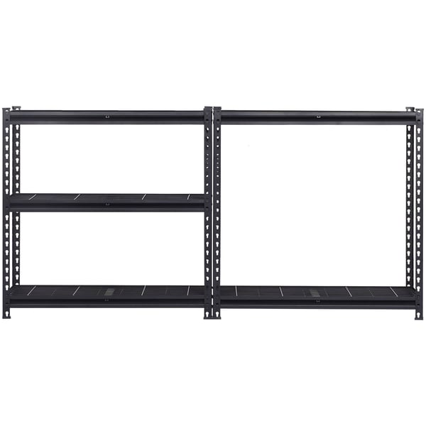 Opbevaringsreol, 40,6x91,4x182,9 cm, Sort, Metal