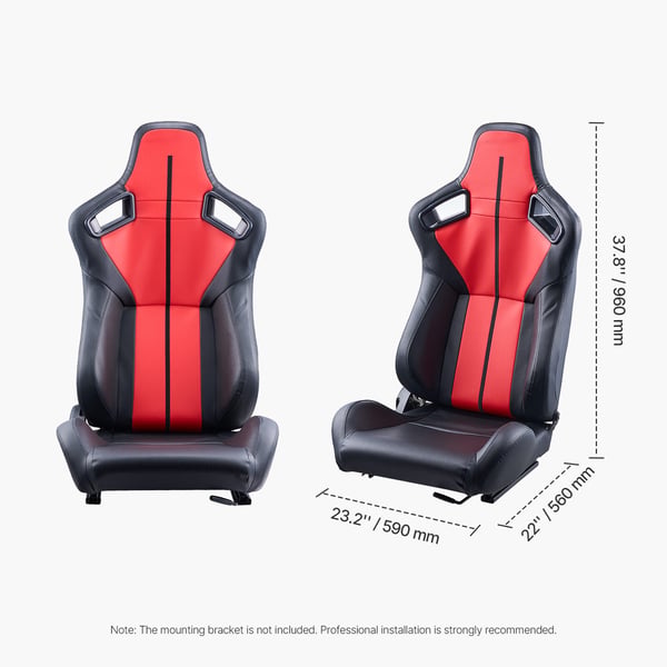 Racing-istuin, säädettävä kallistettava kilpaistuin 59x56x96 cm musta, PVC-nahka