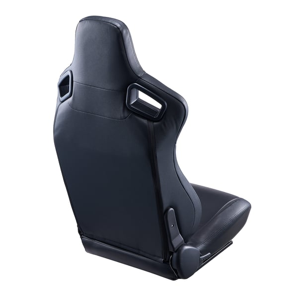 Racing-istuin, säädettävä kallistettava kilpaistuin 59x56x96 cm musta, PVC-nahka