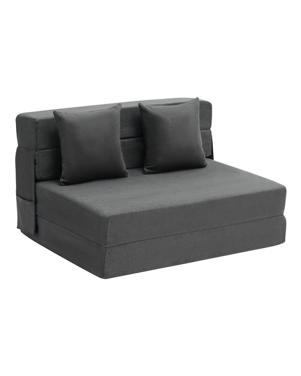 Taitettava vuodesohva, 195x100.5x15 cm, tummanharmaa, memory foam
