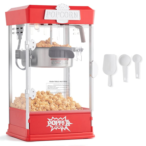 Popcornmaskine, 27,5x24x48,5 cm, Rød, Biografstil Popcornmaskine, 27,5x24x48,5 cm, Rød, Biografstil