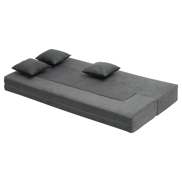 Taitettava vuodesohva 103x193x22,5 cm tummanharmaa, memory foam