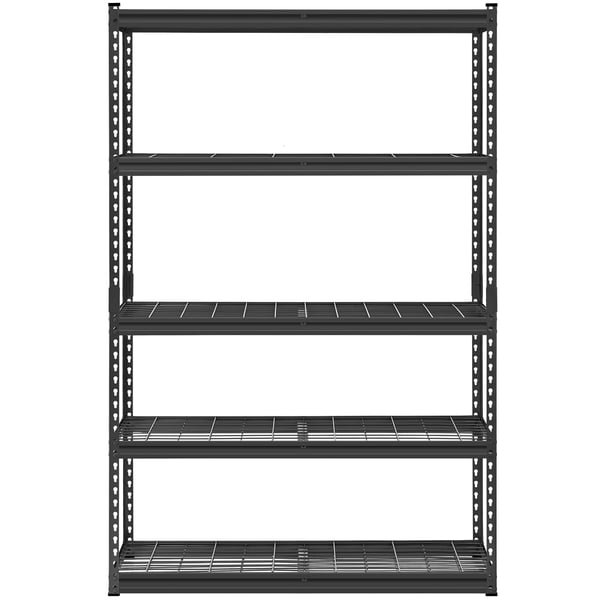 Förvaringshyllor, 45,7x121,9x182,8 cm, Svart, Metall