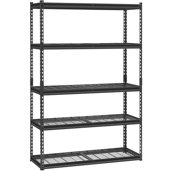 Förvaringshyllor, 45,7x121,9x182,8 cm, Svart, Metall