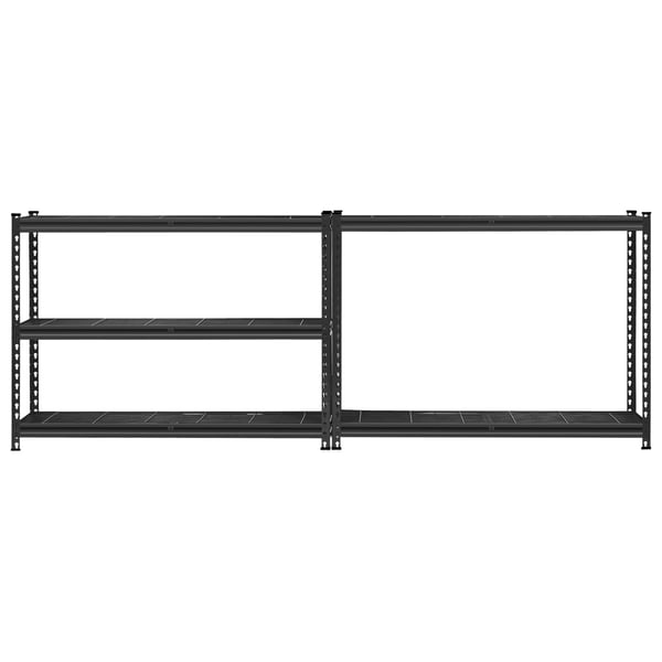 Förvaringshyllor, 45,7x121,9x182,8 cm, Svart, Metall