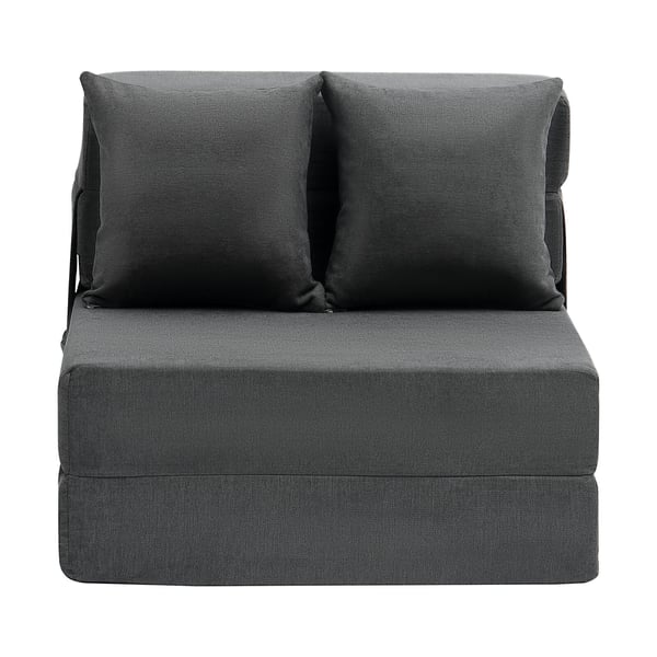Vuodesohva, Taitettava 3-in-1 Sohvasänky 186x73x15 cm, Tummanharmaa, Memory Foam