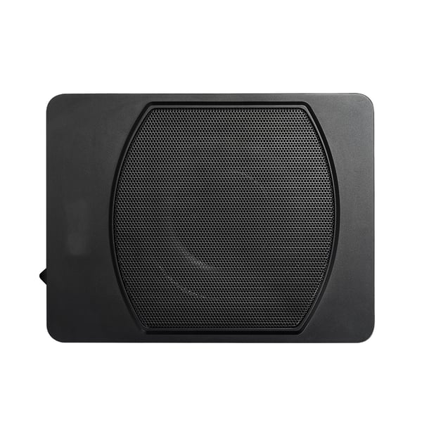 Bilsubwoofer, 10 tommer 240W slank under-sæde aktiv subwoofer, 35x25,5x7,5 cm, sort, lyd