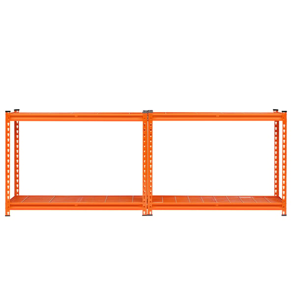 Säilytyshyllyt, 4-tasoinen säädettävä metalli, 50.8x101.6x152.4 cm, oranssi