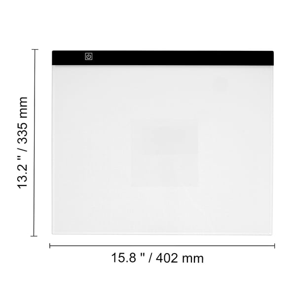 Lysplade, B4 LED ultratynd bærbar, 40,2x30,8 cm, sort