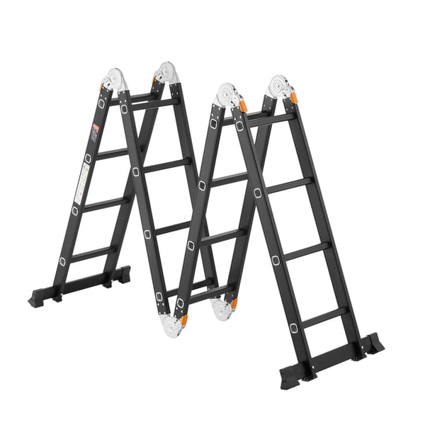 Taitettava tikas, 7-in-1 teleskooppijatkettava tikas, 152,5x60,8x226 cm, alumiini