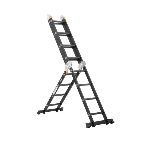 Taitettava tikas, 7-in-1 teleskooppijatkettava tikas, 152,5x60,8x226 cm, alumiini