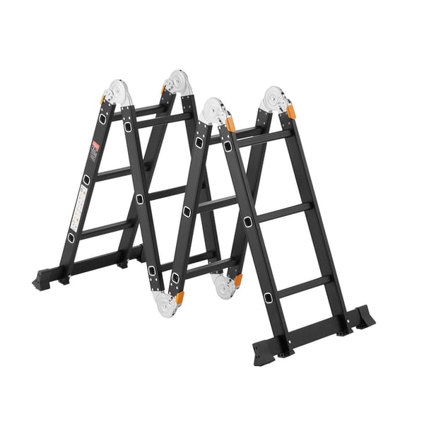 Taitettava tikas, 7-in-1 teleskooppinen jatkotikas, 355x60.8x173 cm, alumiini