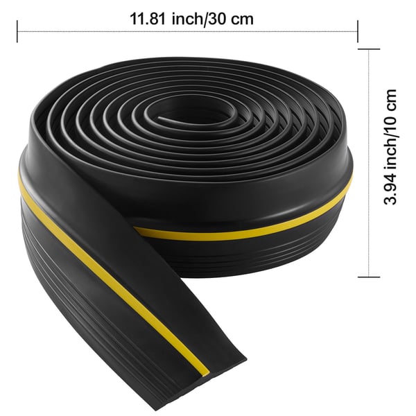 Garageportstätning, 500x12,7x8,9 cm, Svart, PVC