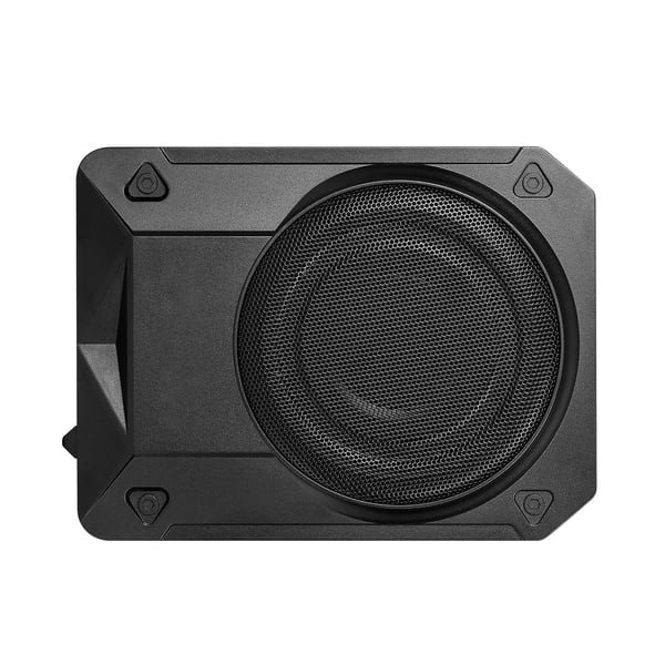 Bilsubwoofer, 8 tum slimmad aktiv under sätet, 32,2x23,5x7,5 cm, svart, ljud