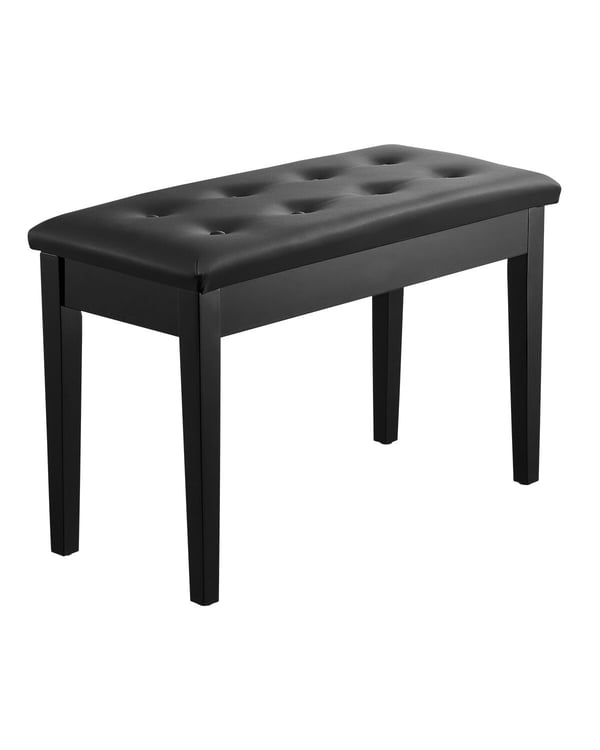 Klavérbænk, Justerbar opbevaring, Polstret sæde, 75x36x51.5 cm, Træ