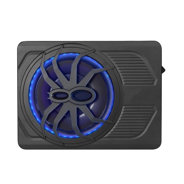 Bilsubwoofer, 10 tum 440W slimmad understolsubwoofer, 35x25,5x8,5 cm, blå, ljud