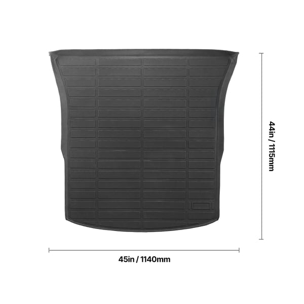 Bagagerumsmatta, kompatibel med Tesla Model Y 2020-2024, 114x111,5 cm, svart, TPE