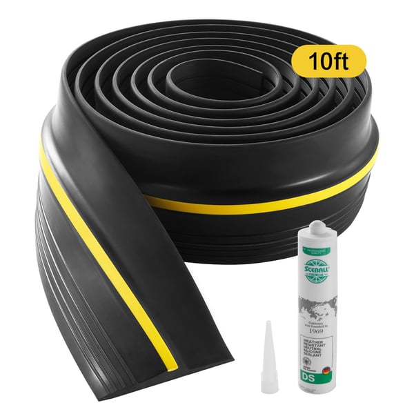 Garageport Tætningsliste, 305x8,9x1,3 cm, Sort, PVC