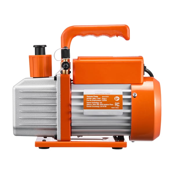 Vakuumpump 27,5x12x22,5 cm, HVAC enkelstegs roterande lamell, oljeflaska
