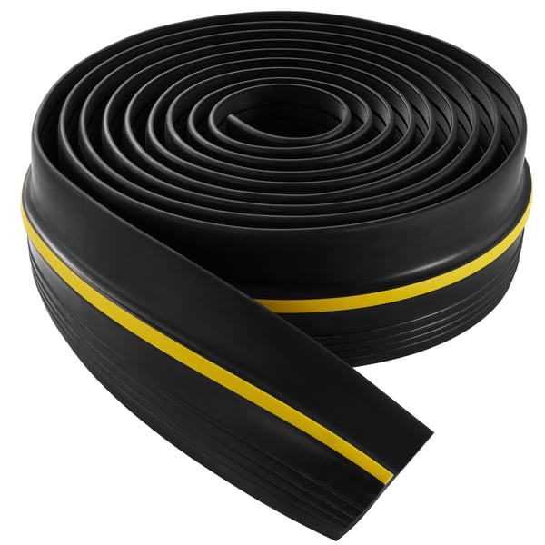 Garageportströskel och bottenlistkit, 26x26x10 cm, Svart, PVC