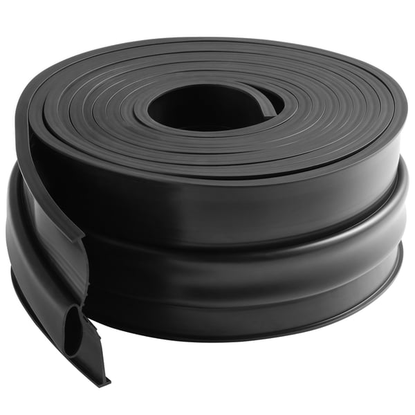 Garageportströskel och bottenlistkit, 26x26x10 cm, Svart, PVC