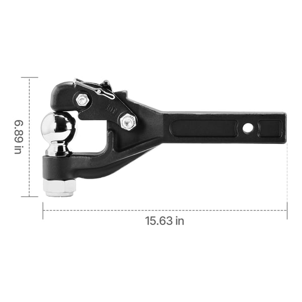 Pintle-krog, 40x7.5x17.5 cm, Sort, Stål