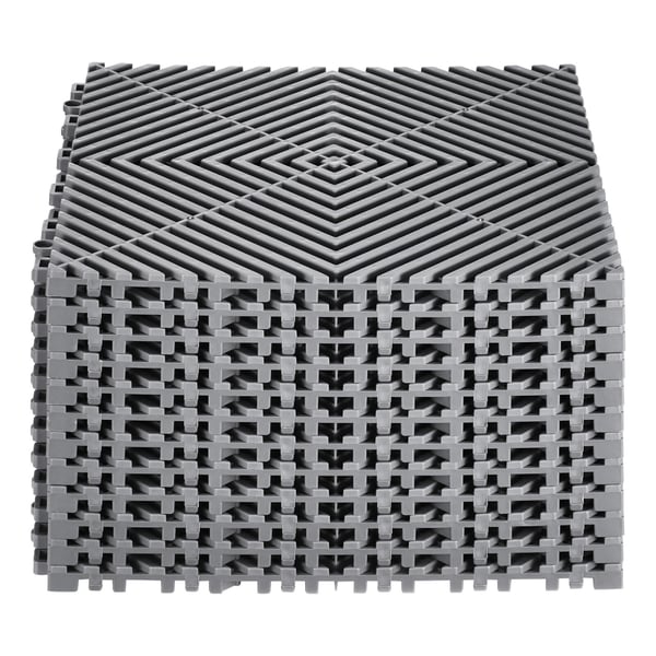 Dräneringsmatta, Sammanlåsande modulär dyna, 31x31x1,5 cm, Grå, PP-material