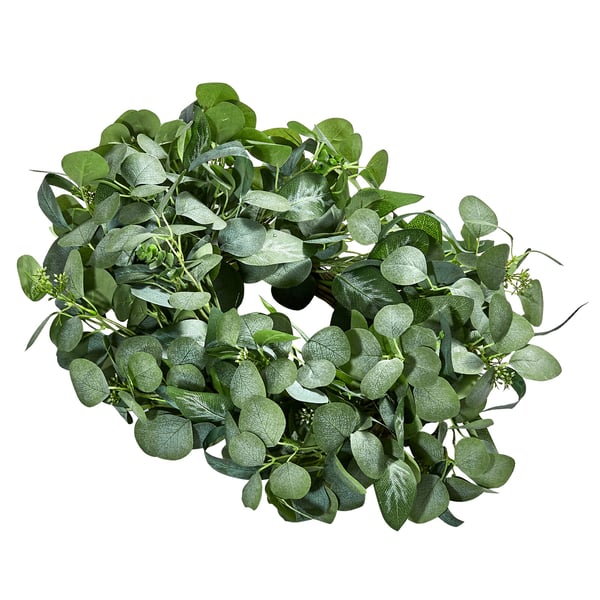 Konstgjord dekorativ krans, 66 cm, grön, silkesmaterial