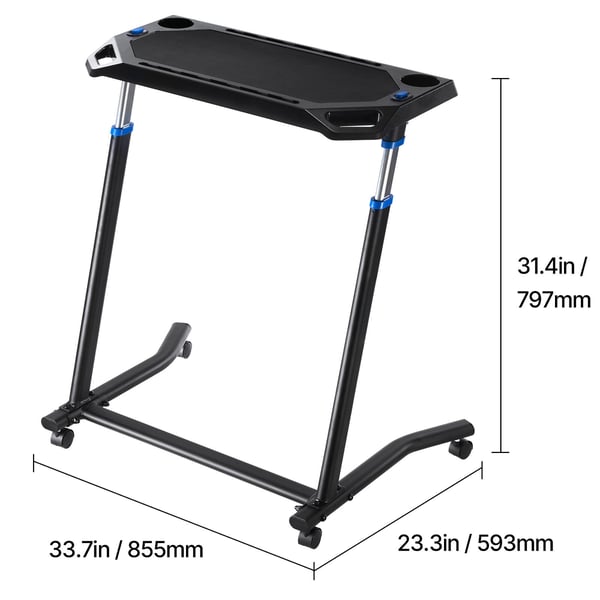 Cykelbord, 85,5x59,3x79,7 cm, Justerbar, Hopfällbar