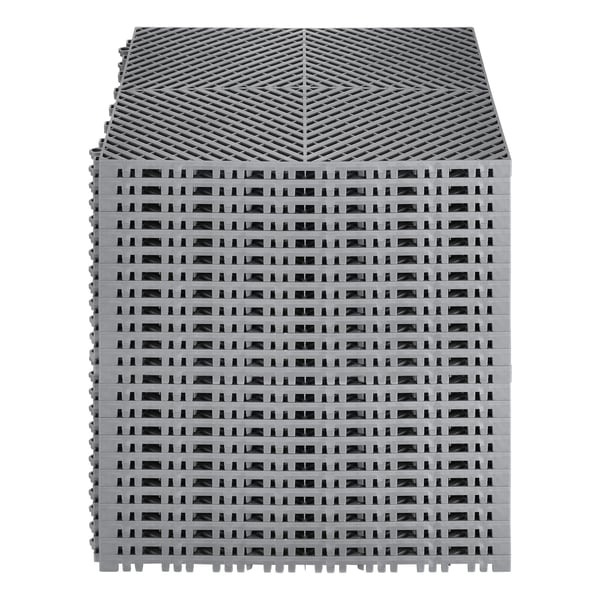 Drænmåtte, Sammenkoblingsbar Modulær Måtte, 41,5x41,5x1,8 cm, Grå, PP Materiale