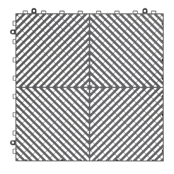 Drænmåtte, Sammenkoblingsbar Modulær Måtte, 41,5x41,5x1,8 cm, Grå, PP Materiale