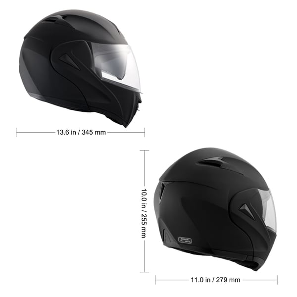 Motorcykelhjelm, 34.5x27.9x25.5 cm, ABS