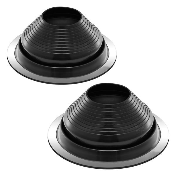 Tagrørsforseglingsmanchet, 2-pak, 36,8x14,5 cm, sort, EPDM, tagdækning