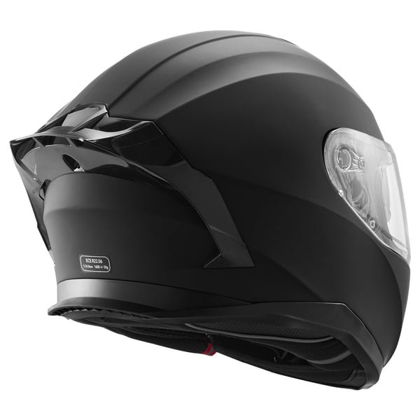 Motorcykelhjälm, Integral, 40,8x27x26,4 cm, Svart, ABS