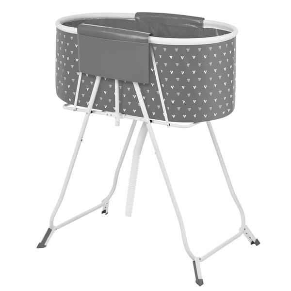 Hundbadkar, Portabel Upphöjd Hopfällbar 85x47x98 cm Grå, PVC