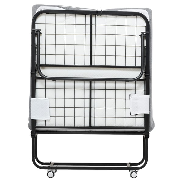 Sammenklappelig seng, 81x190x39,6 cm, hvid, foldbar