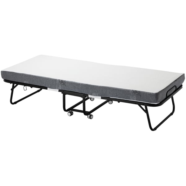 Sammenklappelig seng, 81x190x39,6 cm, hvid, foldbar