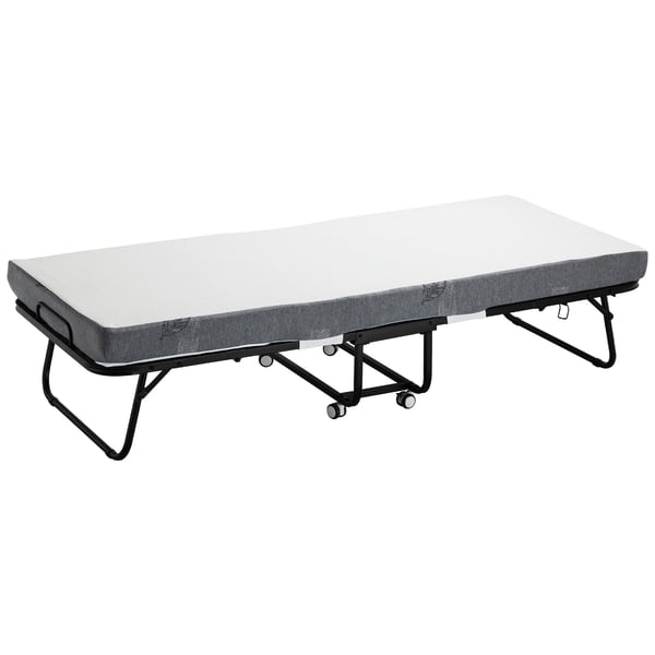 Sammenklappelig seng, 81x190x39,6 cm, hvid, foldbar