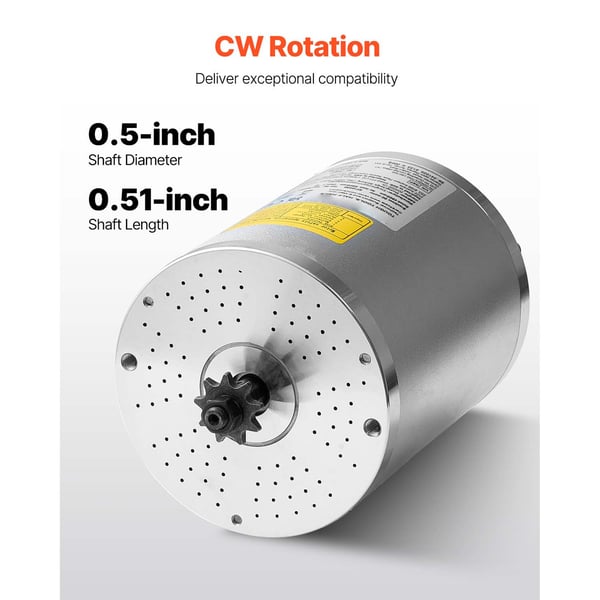 Sähköinen harjaton DC-moottorisarja 3000W 72V 134x107x112 mm, moottorisarja