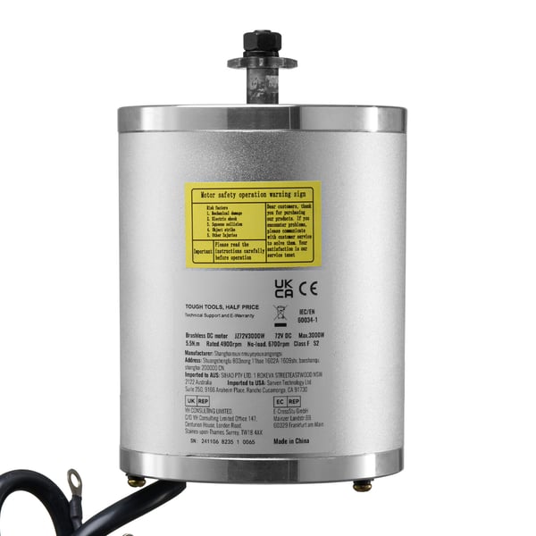 Sähköinen harjaton DC-moottorisarja 3000W 72V 134x107x112 mm, moottorisarja