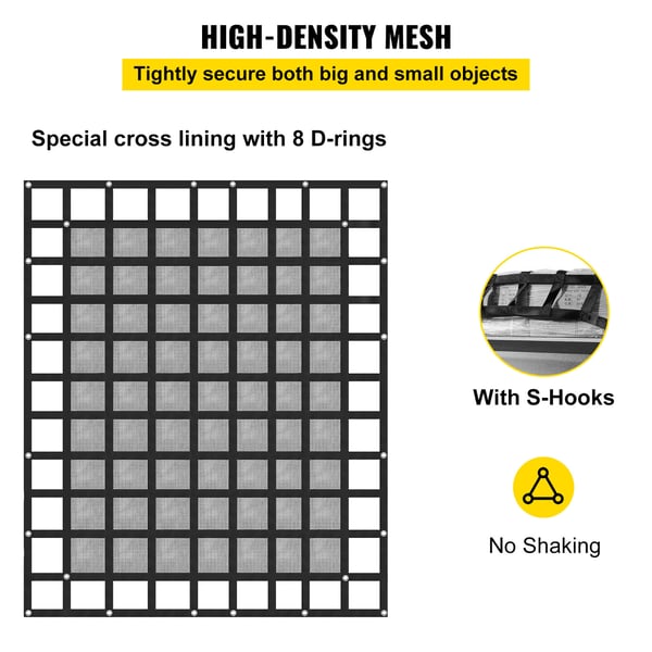 Lastnet, 244x205 cm, Sort, Polyester