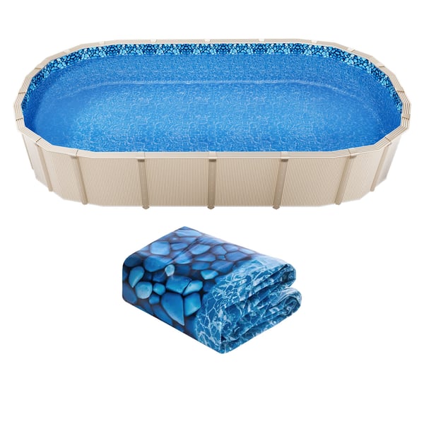 Poolforing, 732x366x147 cm, Blå, Vinyl