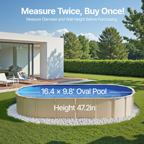 Poolliner, 500x300x120 cm, Oval, Vinyl