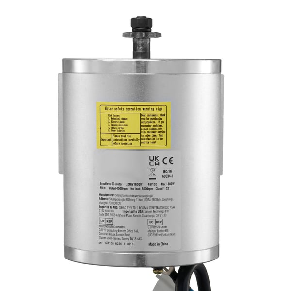 Sähköinen harjaton DC-moottoripaketti 1800W 48V 4500rpm, 13.4x10.7x11.2 cm