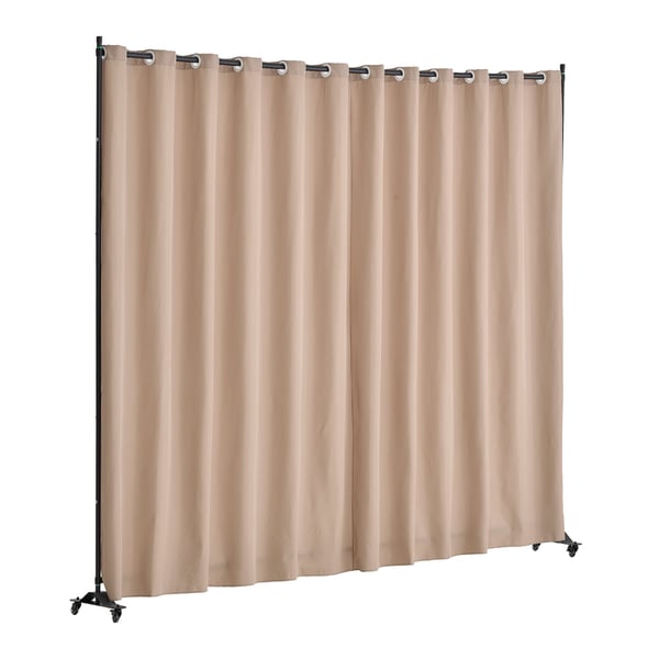 Rumsavdelare, 308.5x45x245.5 cm, Brun, Portabelt tyg